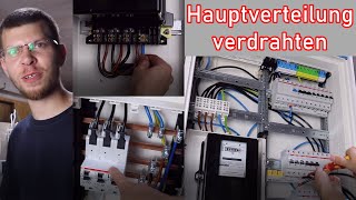 Hauptverteilung verdrahten Sicherungskasten ElektroM [upl. by Kensell203]