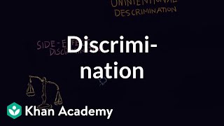 Discrimination individual vs institutional  Individuals and Society  MCAT  Khan Academy [upl. by Hagai]