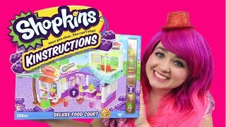 Shopkins Kinstructions Deluxe Food Court  TOY REVIEW  KiMMi THE CLOWN [upl. by Grubman560]