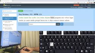 205 wpm  Test Avanzado Español  10fastfingers [upl. by Iht]