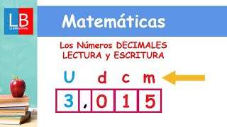 Los Números DECIMALES LECTURA y ESCRITURA ✔👩‍🏫 PRIMARIA [upl. by Cecilla188]