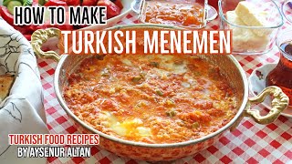 How To Make Menemen Turkish Egg Dish With Cheese And Tomato Sauce [upl. by Nuarb]