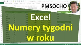 Excel  Numer tygodnia numery tygodni w roku odc765 [upl. by Oberg]