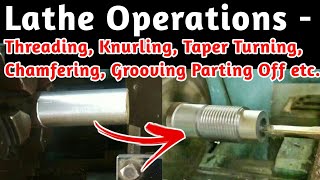 Lathe Machine Operations Turner Fitter Machinist ITI Poly BTech amp Mechanical Engineering Trades [upl. by Lilah]