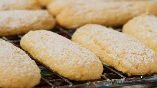 Ladyfingers Recipe Demonstration  Joyofbakingcom [upl. by Enitsirc]