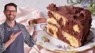 Easy Marble Cake Recipe  Preppy Kitchen [upl. by Wadell]