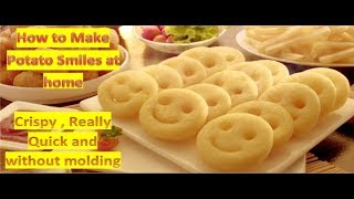 Making Crispy Potato smiley recipe  Mccain smiles recipe  Kids Snacks  Without Moldingtea snacks [upl. by Douty943]