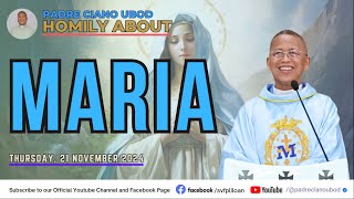 Fr Ciano Homily about MARIA  11212024 [upl. by Belen394]