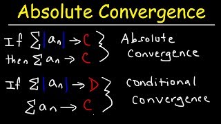 Absolute Convergence Conditional Convergence and Divergence [upl. by Kcirddahc]