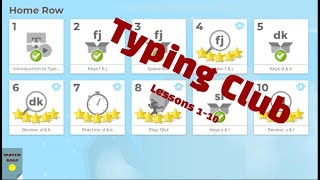 Typing Club Lessons 1  10 [upl. by Anil779]