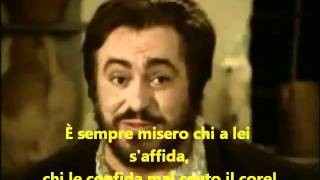 La donna e mobile Pavarotti lyrics [upl. by Pilif]