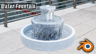 Working Water Fountain With Blender 292 Liquid Simulation [upl. by Veradia]