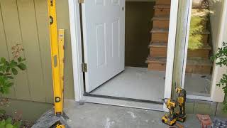 Jeld Wen Front Door Installation  Really crappy products and craftsmanship PART 1 [upl. by Aleydis]