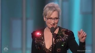 Meryl Streep powerful speech at the Golden Globes 2017 [upl. by Sebastiano]