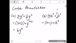 Bab 1 Matematik Tingkatan 3 Kssm 12A Hukum Indeks Pendaraban [upl. by Reeves]