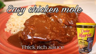 EASY CHICKEN MOLE RECIPE  DONA MARIA MOLE [upl. by Weathers]