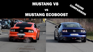 Mustang Ecoboost vs V8 Sound Comparison [upl. by Adnilram]