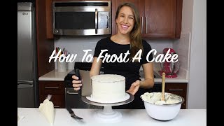 How To Frost A Cake  A Beginners Guide  CHELSWEETS [upl. by Jaymee156]