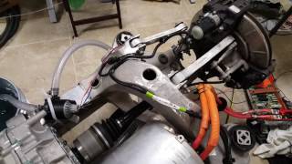 Tesla Model S  Motor and rear clip working in workshop [upl. by Brianne578]