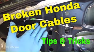 Broken Honda Door Handle Cables  Door Wont Open [upl. by Yellat]