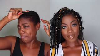 CROCHET FAUX LOCS ON SHORT NATURAL HAIR [upl. by Featherstone]