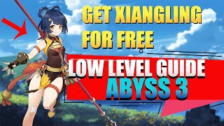 Genshin Impact SPIRAL ABYSS GUIDE  How to Clear ABYSS Floor 3 with LOW LEVEL CHARACTERS  F2P GUIDE [upl. by Amatruda234]