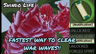 Shindo Life  Getting Bankai Spirit And How To Clear War Waves Fast [upl. by Storer702]