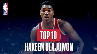 Top 10 Plays of Hakeem Olajuwons Career [upl. by Ariella]