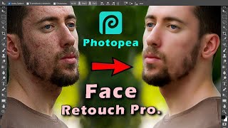 Photopea Tutorial  Face Retouching  Photopea Photo Editing [upl. by Ylrebma]