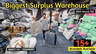 WareHose Of Export Surplus Mens Wear Wholesale  Mumbai Surplus Godown [upl. by Lolanthe405]