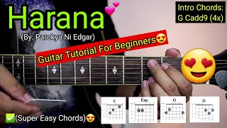 Harana  Parokya Ni Edgar Super Easy Chords😍  For Beginners  Guitar Tutorial [upl. by Atig]