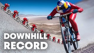 Max Stöckl Sets WORLD RECORD Fastest MTB Downhill Speed 167KPH [upl. by Etteniotna]