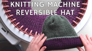 Sentro Knitting Machine for Beginners Knit a Reversible Hat  Circular Knitting Machine Tutorial [upl. by Mariellen909]