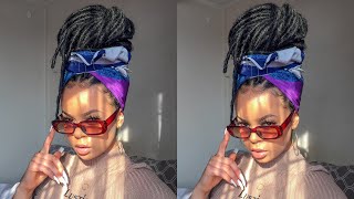 11 QUICK amp EASY FAUX LOCS HAIRSTYLES  Headwrap Styles [upl. by Einnalem]