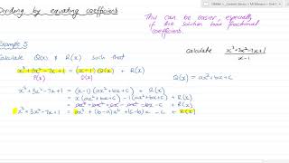 Polynomial division by equating coefficients [upl. by Karly]