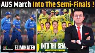 AUS vs AFG Match ends in a No Result  Australia qualified for Semis [upl. by Winnie]