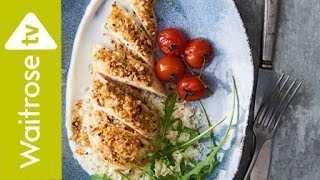 Chicken With Dukkah Tahini And Cauliflower Couscous  Waitrose [upl. by Krissie]