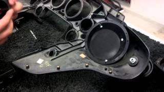 Mounting 65 inch speaker adapters in a Harley [upl. by Jac]