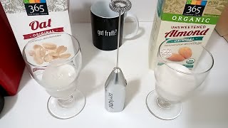 Oat Milk vs Almond Milk part 2 Frothing Test [upl. by Sidwell]