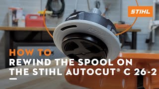 How to Rewind the Spool on the STIHL AutoCut® C 262  STIHL Tutorial [upl. by Hicks]