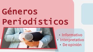 Géneros periodísticos Informativo interpretativo y de opinión La prensa escrita ¡Descúbrelo [upl. by Tedder]