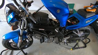 Suzuki SV650  How to Change Spark Plugs [upl. by Etneciv]