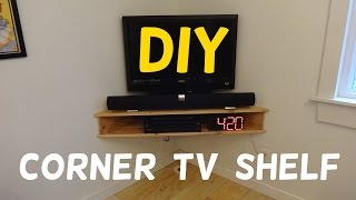 Build this Floating Corner TV Stand [upl. by Alien990]