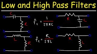 Low Pass Filters and High Pass Filters  RC and RL Circuits [upl. by Ebert]