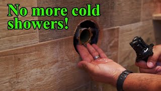 How to clean out shower valve to get hot water again  E35 S3 [upl. by Enriqueta]