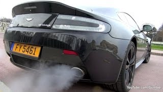 Aston Martin V12 Vantage  Cold engine start up  Small revs [upl. by Darya]