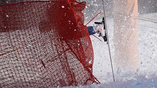 American Ryan CochranSiegle crashes at the Kitzbuhel mens downhill [upl. by Orrocos629]