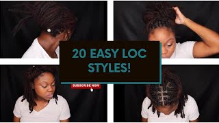 20 EASY LOC STYLES FOR MEDIUM LENGTH LOCS [upl. by Klayman141]