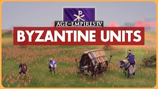 All NEW Byzantine Units in AoE4 [upl. by Anaehs1]