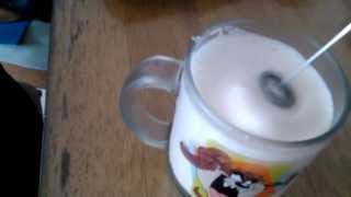 Aerolatte Review Frothing Cold Milk In Under 1 Minute [upl. by Nowtna432]